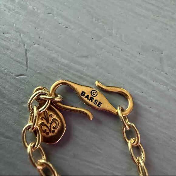 Barse Reversible Pendant Gold Tone Necklace - Picture 8 of 10